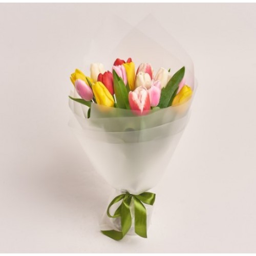 15 Karışık Lale Buketi